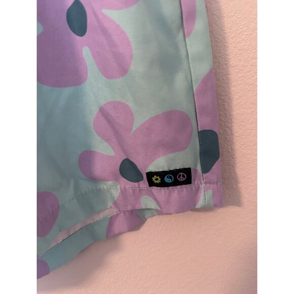 A.LAB Bum Split Pink & Blue Board Shorts size XL - Picture 5 of 8